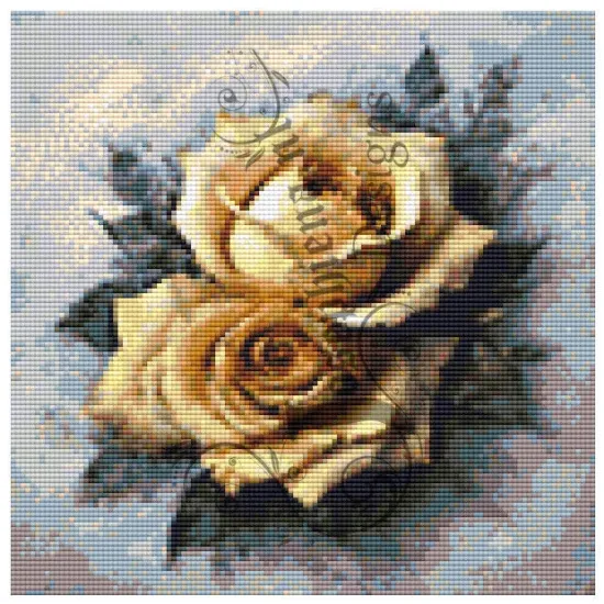 Afbeeldingen van Gele rozen - Diamond painting - Josephiena.nl - DP-088