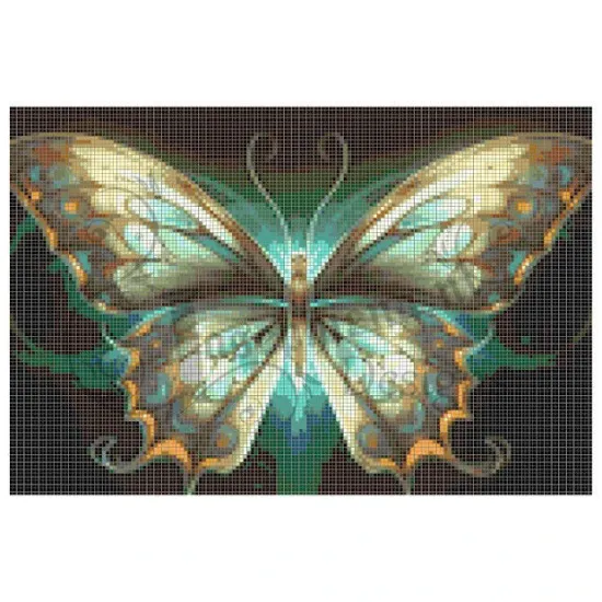 Afbeeldingen van Vlinder groen-blauw - Diamond painting - Josephiena.nl - DP-060