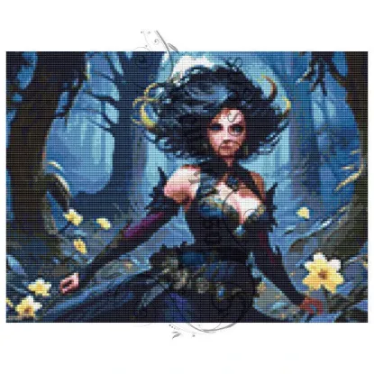 Afbeeldingen van Vrouw in het bos - Diamond painting - Josephiena.nl - DP-076