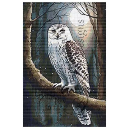 Afbeeldingen van Witte uil - Diamond painting - Josephiena.nl - DP-080