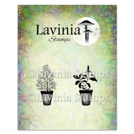 Afbeeldingen van Dill and Sage Pots - Lavinia Stamps - LAV939