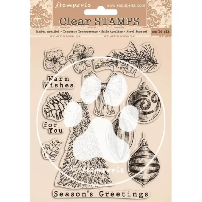 Afbeeldingen van Stamperia Romantic Christmas Clear Stamps