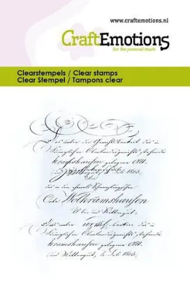 Afbeeldingen van CraftEmotions clearstamps 6x7cm - Achtergrond tekst