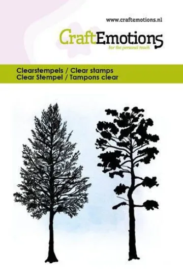 Afbeeldingen van CraftEmotions clearstamps 6x7cm - Bomen