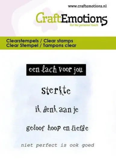 Afbeeldingen van CraftEmotions clearstamps 6x7cm - Een lach voor jou -tekst NL
