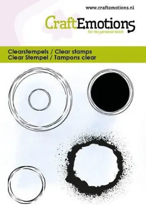 Afbeeldingen van CraftEmotions clearstamps 6x7cm - Grunge cirkels
