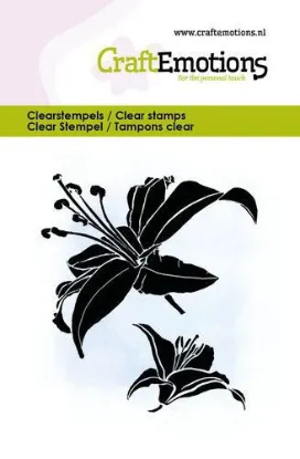 Afbeeldingen van CraftEmotions clearstamps 6x7cm - Lelie