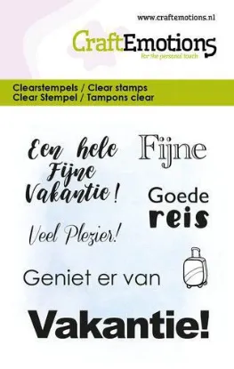 Afbeeldingen van CraftEmotions clearstamps 6x7cm - Tekst Vakantie NL