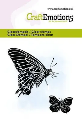 Afbeeldingen van CraftEmotions clearstamps 6x7cm - Vlinders 1