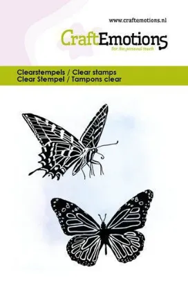 Afbeeldingen van CraftEmotions clearstamps 6x7cm - Vlinders 2