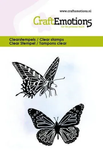 Afbeeldingen van CraftEmotions clearstamps 6x7cm - Vlinders 2