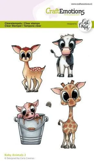 Afbeeldingen van CraftEmotions clearstamps A6 - Baby Animals 2 Carla Creaties