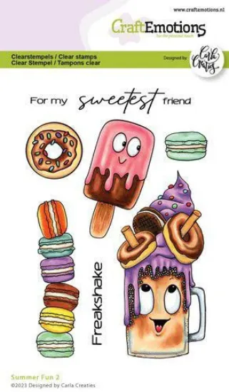 Afbeeldingen van CraftEmotions clearstamps A6 - Summer Fun 2 Carla Creaties