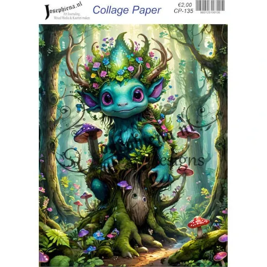 Afbeeldingen van Bloemenwezentje - Josephiena's collagepapier - CP-135