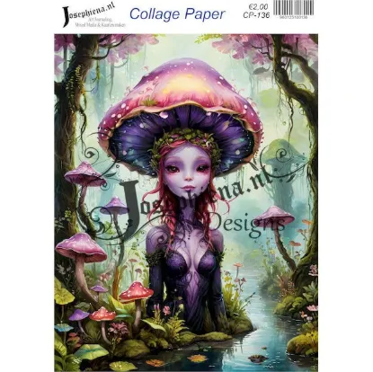 Afbeeldingen van Paddenstoelfee - Josephiena's collagepapier - CP-136