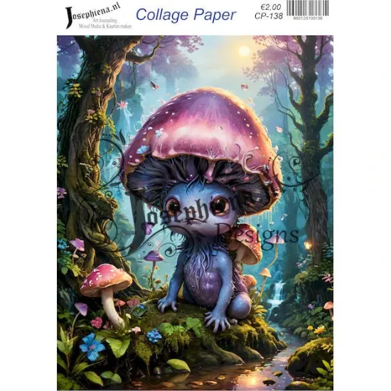 Afbeeldingen van Paddenstoelwezentje - Josephiena's collagepapier - CP-138