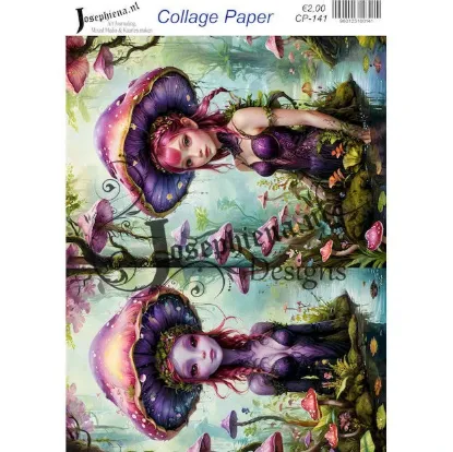Afbeeldingen van Paddenstoelfeestje - Josephiena's collagepapier - CP-141