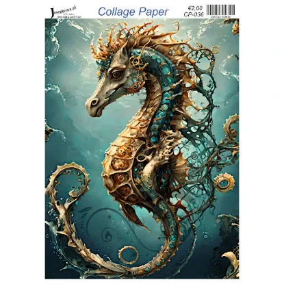 Afbeeldingen van Magische zeepaard - Josephiena's collagepapier - CP-036
