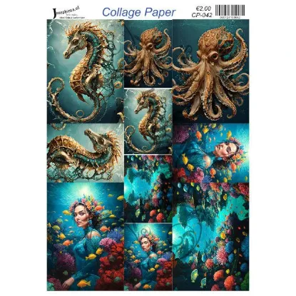 Afbeeldingen van Onderzees sprookje - Josephiena's collagepapier - CP-042