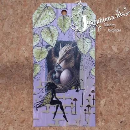 Afbeeldingen van Draak met eieren - Josephiena's collagepapier - CP-007