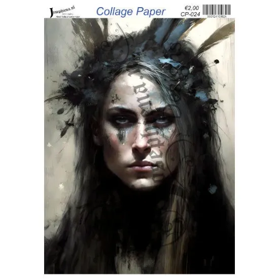 Afbeeldingen van Donker portret - Josephiena's collagepapier - CP-024
