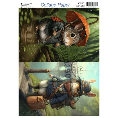 Afbeeldingen van Dieren in de stad - Josephiena's collagepapier - CP-019