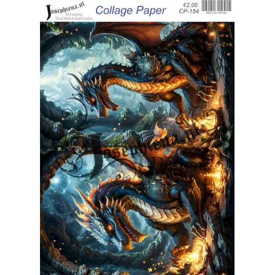 Afbeeldingen van Draak - Josephiena's collagepapier - CP-154