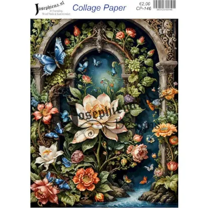 Afbeeldingen van Bloemenpoort - Josephiena's collagepapier - CP-146