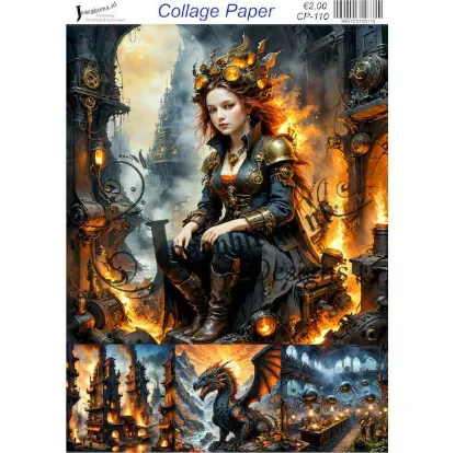 Afbeeldingen van Steampunk - Josephiena's collagepapier - CP-110