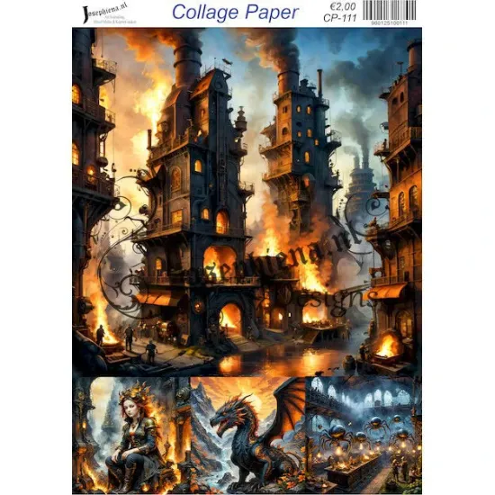 Afbeeldingen van Draak - Josephiena's collagepapier - CP-112