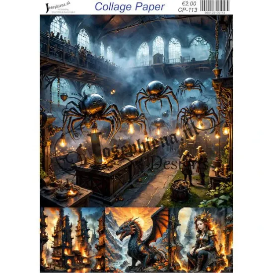 Afbeeldingen van Spinnenwerkplaats - Josephiena's collagepapier - CP-113
