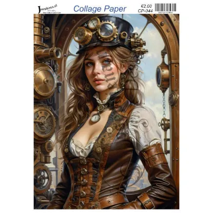 Afbeeldingen van Steampunk avonturier - Josephiena's collagepapier - CP-044