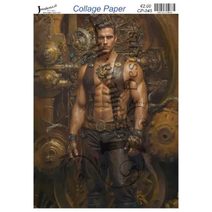 Afbeeldingen van Steampunk man - Josephiena's collagepapier - CP-045