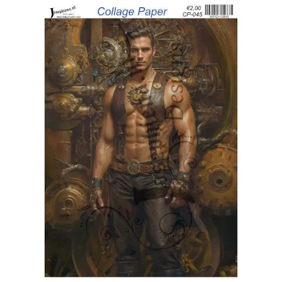 Afbeeldingen van Steampunk man - Josephiena's collagepapier - CP-045