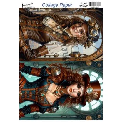 Afbeeldingen van Steampunk dames - Josephiena's collagepapier - CP-047