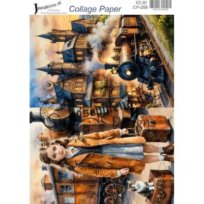 Afbeeldingen van Reizen met de trein - Josephiena's collagepapier - CP-059