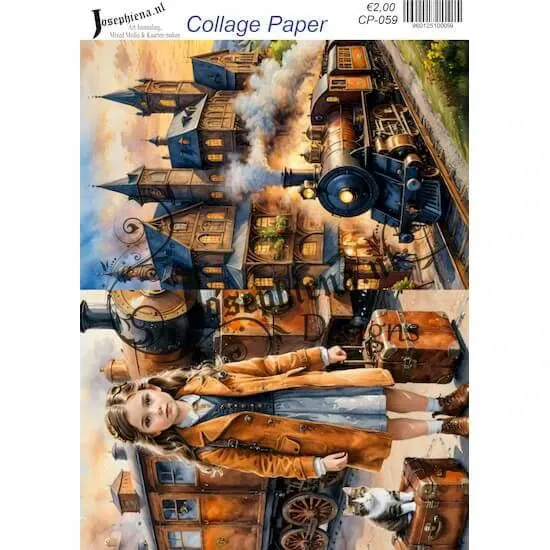Afbeeldingen van Reizen met de trein - Josephiena's collagepapier - CP-059