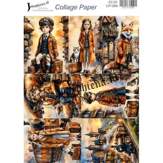 Afbeeldingen van Steampunk kinderen - Josephiena's collagepapier - CP-060