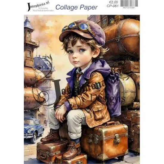 Afbeeldingen van Steampunk reiskind - Josephiena's collagepapier - CP-061