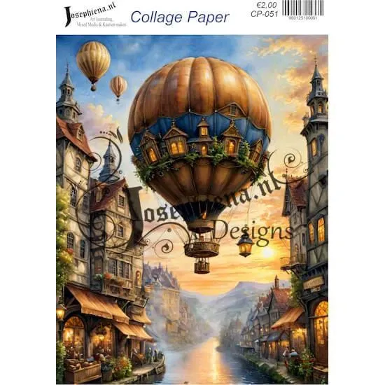 Afbeeldingen van Vliegend dorp - Josephiena's collagepapier - CP-051