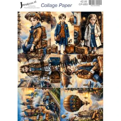 Afbeeldingen van Steampunk avontuur - Josephiena's collagepapier - CP-055