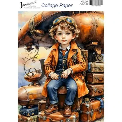 Afbeeldingen van Steampunk reiskind - Josephiena's collagepapier - CP-057