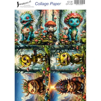 Afbeeldingen van Magische boswezentjes - Josephiena's collagepapier - CP-131