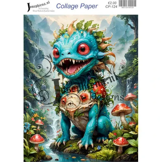 Afbeeldingen van Paddenstoeldraak - Josephiena's collagepapier - CP-124
