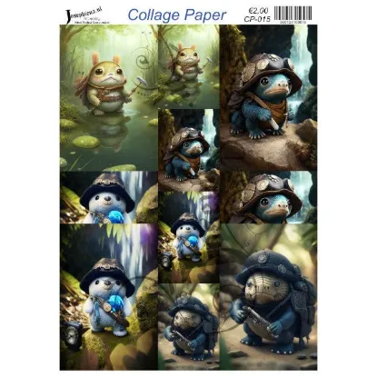 Afbeeldingen van Dierenvriendjes avontuur - Josephiena's collagepapier - CP-015