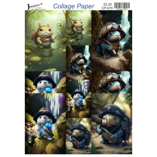Afbeeldingen van Dierenvriendjes avontuur - Josephiena's collagepapier - CP-015