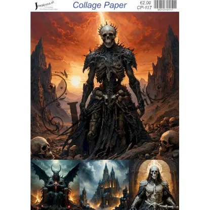 Afbeeldingen van Skeletkoning - Josephiena's collagepapier - CP-117