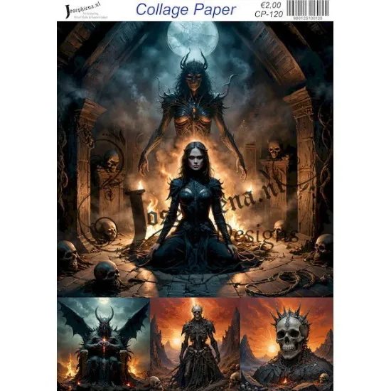 Afbeeldingen van Duister ritueel - Josephiena's collagepapier - CP-120