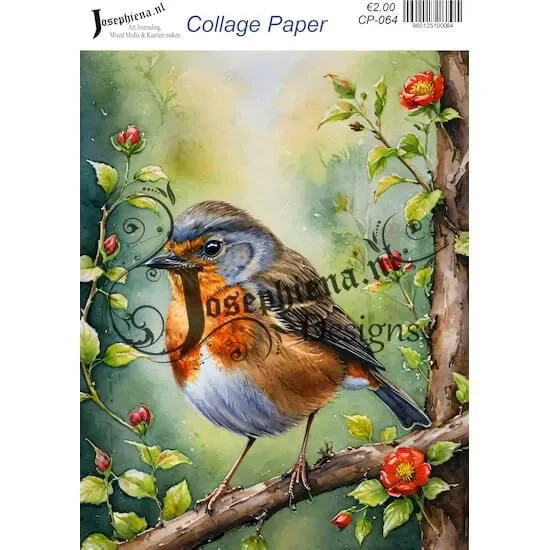 Afbeeldingen van Tuinvogel - Josephiena's collagepapier - CP-064