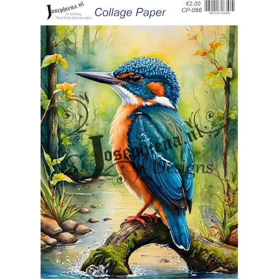 Afbeeldingen van IJsvogel - Josephiena's collagepapier - CP-066